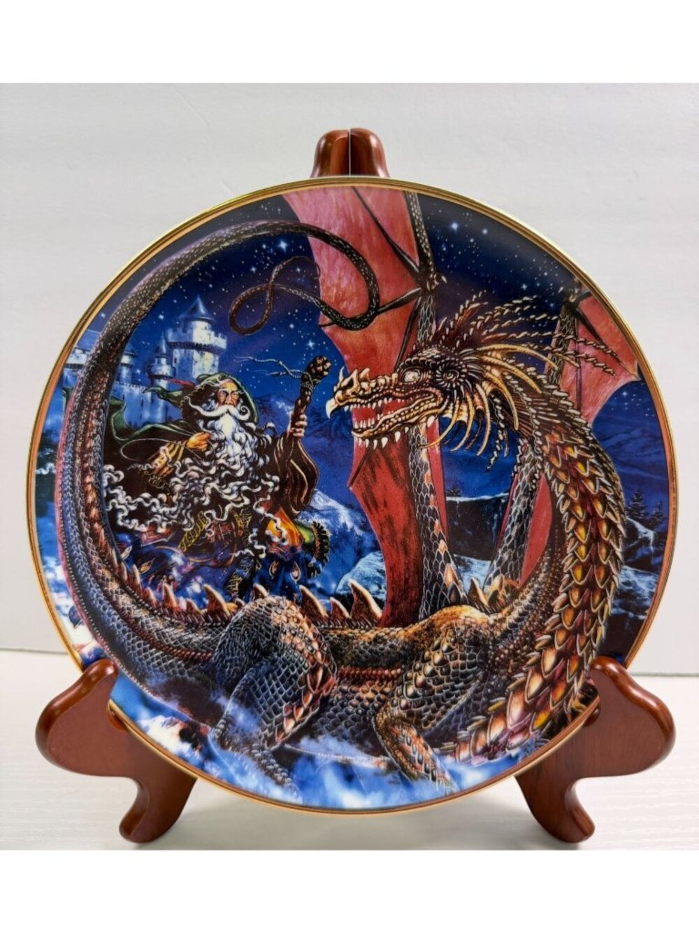 Royal Doulton Dragonland Collector Plate Myles Pinkney Dragon Art Franklin Mint - Picture 7 of 7